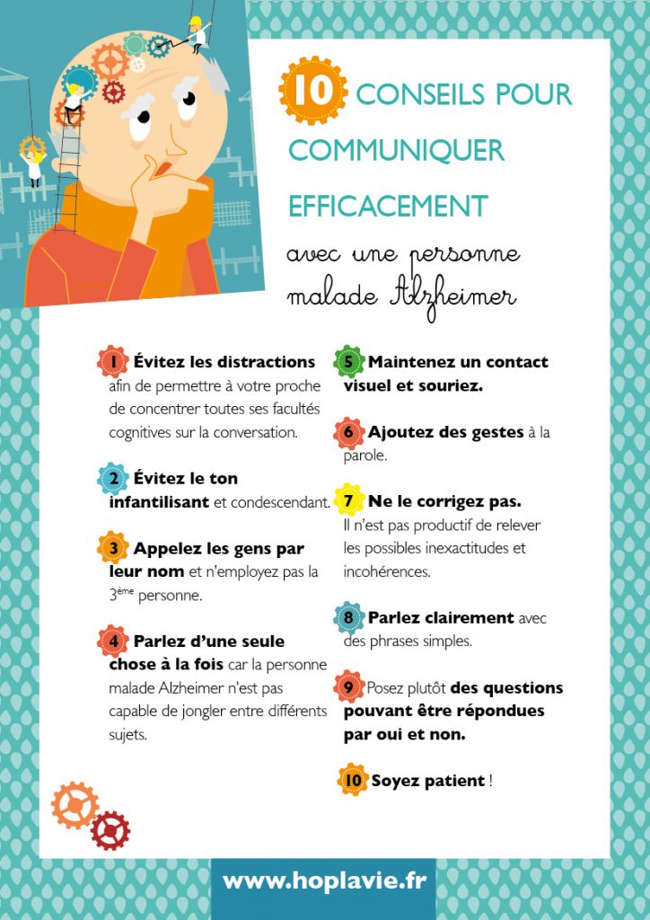 Affiche Communiquer Efficacement Avec Une Personne Malade Alzheimer Blog Hop La Vie 